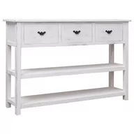 Szafki do salonu - vidaXL Szafka antyczna biel 115 x 30 x 76 cm drewniana 284172 - miniaturka - grafika 1