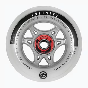 Kółka do rolek Powerslide Infinity 80 RTR ABEC9/Spacer 4 szt. grey - Akcesoria do skatingu - miniaturka - grafika 1