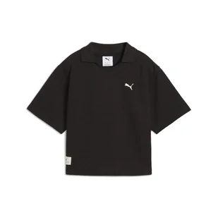 Damska koszulka polo PUMA Class o luźnym kroju PUMA Black - Koszulki sportowe damskie - miniaturka - grafika 1