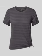 Koszulki i topy damskie - T-shirt o kroju regular fit z wiązanym detalem - miniaturka - grafika 1