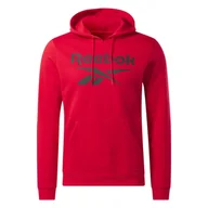 Bluzy sportowe męskie - Bluza na co dzień męska REEBOK ciepła z kapturem - miniaturka - grafika 1