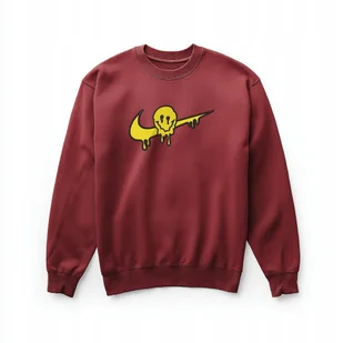 Bluza bordowa z haftem „Yellow Smiley” - unisex, 80% bawełna, 280 g/m², XL - Bluzy męskie Bluza bordowa z haftem „Yellow Smiley” - unisex, 80% bawełna, 280 g/m², XL - Bluzy męskie - miniaturka - grafika 1