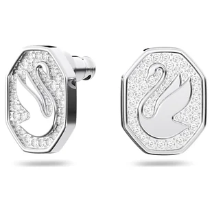 Kolczyki Swarovski Signum stud earrings, Swan, White, Rhodium plated 5621097 - Kolczyki - miniaturka - grafika 1