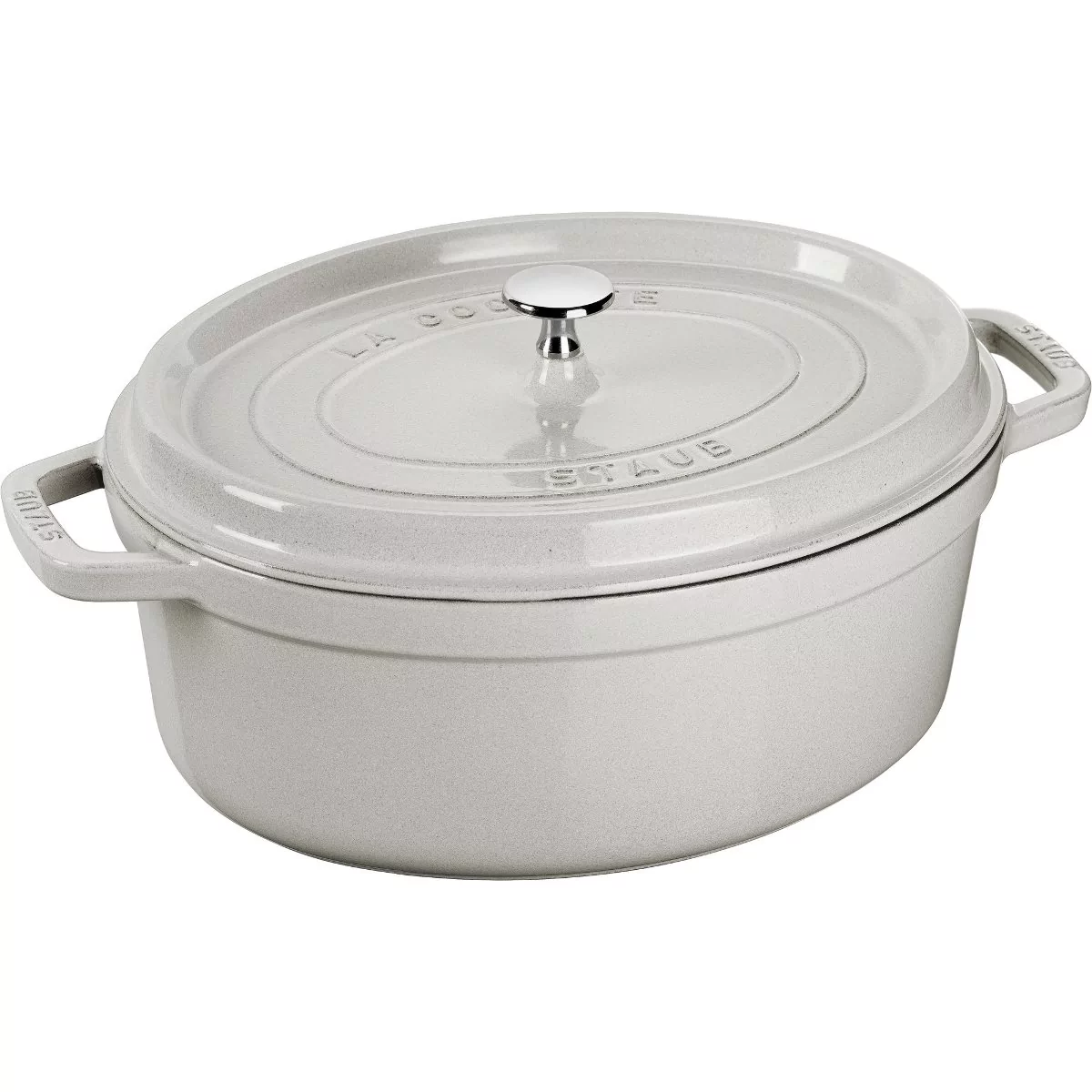 Staub Garnek żeliwny owalny La Cocotte 5,5 L biała trufla 40501-416-0