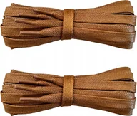 Akcesoria obuwnicze - WOSKOWANE Płaskie Sznurówki JASNY BRĄZ Sznurowadła 120 cm Połysk 5mm G13-21 - miniaturka - grafika 1