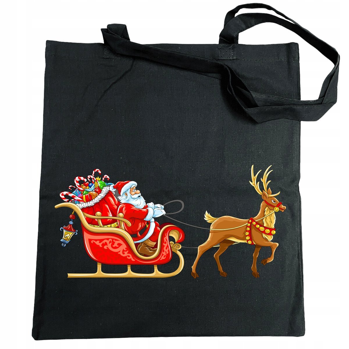 Torba na zakupy nadruk Sanie Mikołaj