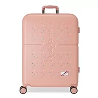 Walizki - Pepe Jeans Carina Walizka Średniej Walizka 48x70x28 cms Twarde mocowanie ABS Wbudowany 79L 3,22 kg 4 Koła Podwójne, Różowy, Maleta mediana, średnia walizka - miniaturka - grafika 1