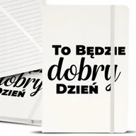 Notesy i bloczki - Notes Notatnik Bujo A5 Biały DOBRY DZIEŃ Modne Wz - miniaturka - grafika 1