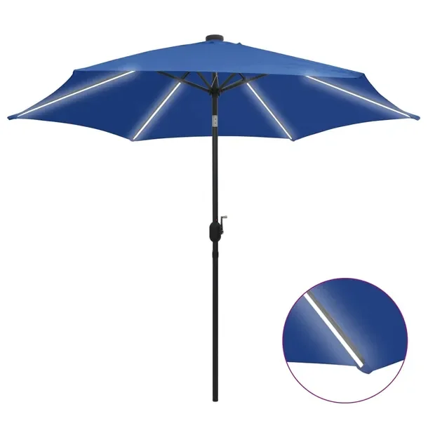 Parasol ogrodowy LED 300x240cm lazurowy