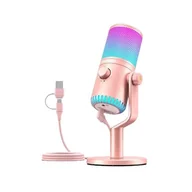 Mikrofony komputerowe - Mikrofon MAONO DM30RGB Kardioidalny Różowy - miniaturka - grafika 1