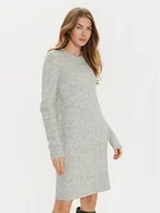 Sukienki - Pieces Sukienka dzianinowa Ellen 17126082 Szary Regular Fit - miniaturka - grafika 1