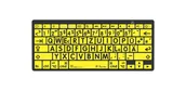 Klawiatury - Logickeyboard LKB-LPBY-BTON-DE klawiatura Medyczna Bluetooth QWERTZ Niemiecki Czarny, Żółty - miniaturka - grafika 1