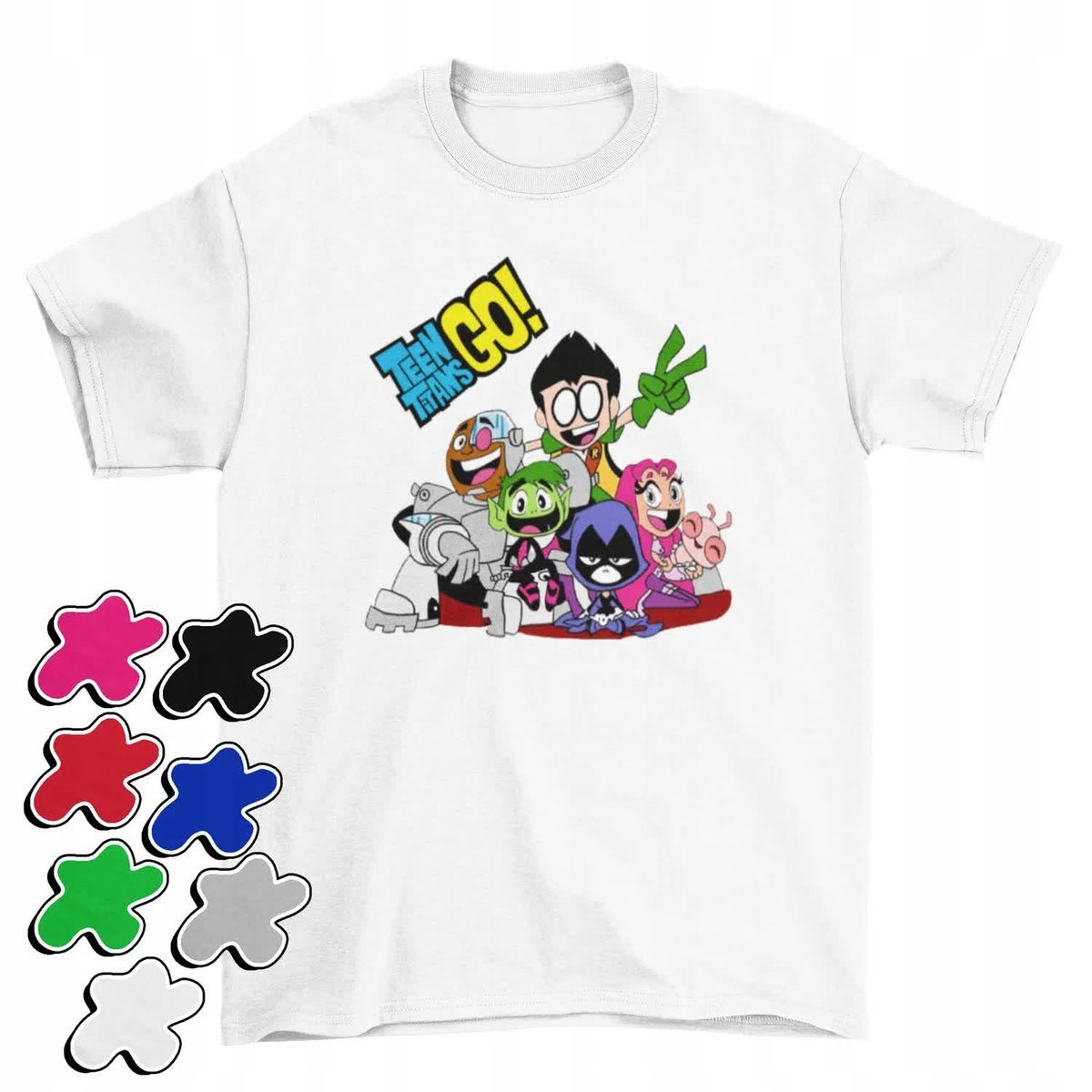 Koszulka T-Shirt Dziecięca Z Nadrukiem Młodzi Tytani Wybór Duży -M 134-140