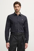 Koszule męskie - Lacoste koszula bawełniana męska kolor granatowy slim z kołnierzykiem klasycznym CH5620 - miniaturka - grafika 1