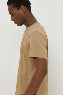 G-Star Raw t-shirt bawełniany kolor beżowy - Koszulki męskie - miniaturka - grafika 1