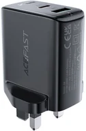 Ładowarki do telefonów - Acefast ładowarka sieciowa (wtyczka UK) USB Typ C / USB 32W, PPS, PD, QC 3.0, AFC, FCP czarny (A8 black) A8 black - miniaturka - grafika 1