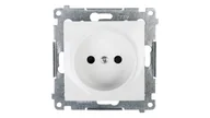 Gniazdka elektryczne - LEDart pojedyncze bez uziemienia białe DG1Z.01/11 Kontakt Simon54 - miniaturka - grafika 1