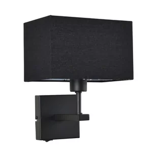Italux Kinkiet LAMPA ścienna NORTE WL-1122-1-A-BM-RC-BL abażurowa OPRAWA klasyczna prostokątna czarna WL-1122-1-A-BM-RC-BL - Lampy ścienne - miniaturka - grafika 1