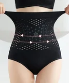 Majtki damskie - Wyszczuplające majtki modelujące – wysoki stan, kolor czarny, L - miniaturka - grafika 1