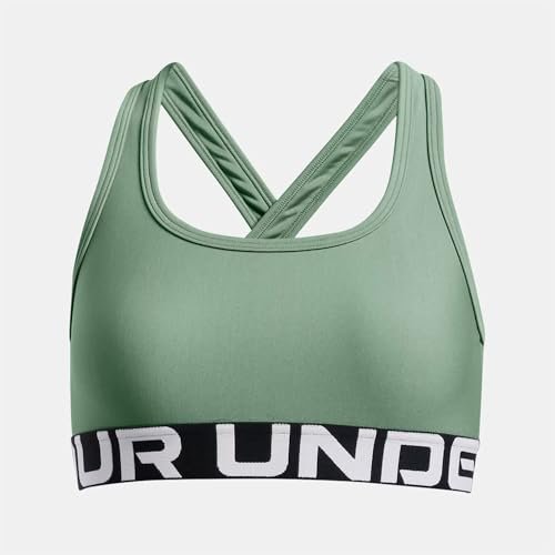 Under Armour Biustonosz G Crossback - zielony krzemionkowy / / biały - YSM