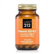 LABS212 LABS212 Vitamin D 4000 + K2MK7 50 uq 60 k LABS5114 - Suplementy naturalne - miniaturka - grafika 1