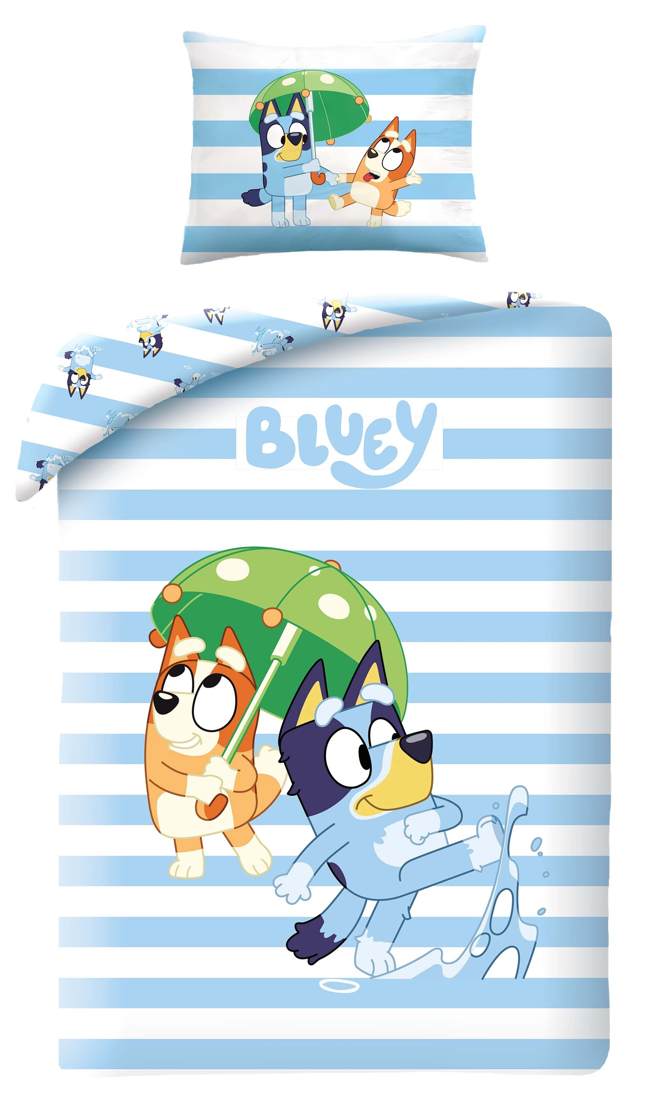 Pościel dziecięca Bluey 140x200 Halantex 100% bawełna Blue Bingo pieski