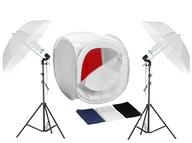 Tła fotograficzne - Zestaw Do Fotografii Bezcieniowej 2x 600w / 2x Parasolka 84cm / Namiot 120cm - miniaturka - grafika 1