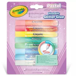 Crayola: Klej brokatowy, pastelowe kolory - 8 sztuk. - Zabawki kreatywne - miniaturka - grafika 1