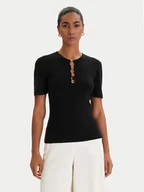 Bluzki damskie - KARL LAGERFELD Bluzka B1W18014 Czarny Slim Fit - miniaturka - grafika 1