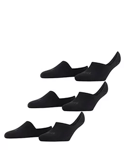 FALKE Kobiety Stopki Step High Cut 3-Pack W IN Zrównoważona Bawełna niewidoczne jednokolorowe 3 Pak, Czarny (Black 3000), 35-36 - Skarpetki damskie - miniaturka - grafika 1