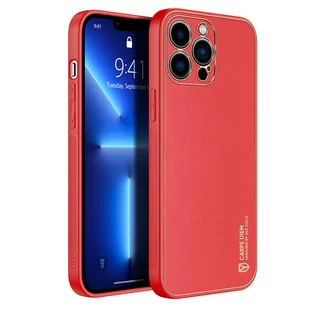 Dux Ducis Yolo eleganckie etui pokrowiec ze skóry ekologicznej iPhone 13 Pro Max czerwony - Etui i futerały do telefonów - miniaturka - grafika 1