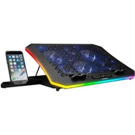 Podkładki chłodzące pod laptopa - Podstawka chłodząca Rampage Metafor czarna - miniaturka - grafika 1