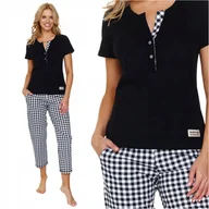 Piżamy damskie - Piżama damska rozpinana krótki rękaw długie spodnie DOCTOR NAP 7267 M - miniaturka - grafika 1