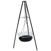 Grille - Activa Grill wahadłowy na trójnogu czarny, 46x46 cm - miniaturka - grafika 1