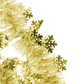 Oświetlenie świąteczne - Łańcuch dekoracyjny - śnieżynki złoty - miniaturka - grafika 1