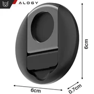 Statywy fotograficzne - Uchwyt magnetyczny MagSafe Ring na telefon palec Alogy Holder mocowanie boczne do iPhone 14 13 12 do MacBook czarny - miniaturka - grafika 1