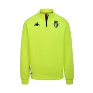 Bluzy męskie - Kappa Męska bluza z kapturem Ablas Pro 6 Monaco, Fluo Yellow/Red Dk, S - miniaturka - grafika 1