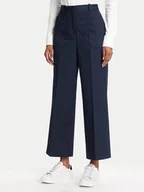 Spodnie damskie - Tommy Hilfiger Spodnie materiałowe WW0WW45791 Granatowy Wide Leg - miniaturka - grafika 1