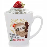 Kubki - Kubek Biały Latte LENIWIEC Nic Do Zrobienia Wzory - miniaturka - grafika 1