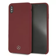 Etui i futerały do telefonów - Mercedes MEHCI65SILRE iPhone Xs Max czerwony/red hardcase Silicone Line - miniaturka - grafika 1