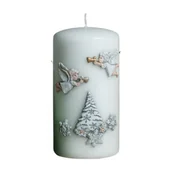 Świece - Świeca Niebiańskie Anioły 8 x 15 cm biały - miniaturka - grafika 1