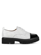 Półbuty damskie - Badura Oxfordy JIAO-V1767-23 Biały - miniaturka - grafika 1