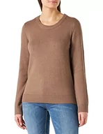 Swetry damskie - Vila Women's VIRIL O-Neck L/S Knit TOP-NOOS sweter, Walnut/Szczegóły: ciemny melanż, S, Walnut/Szczegóły: ciemny melanż, S - miniaturka - grafika 1