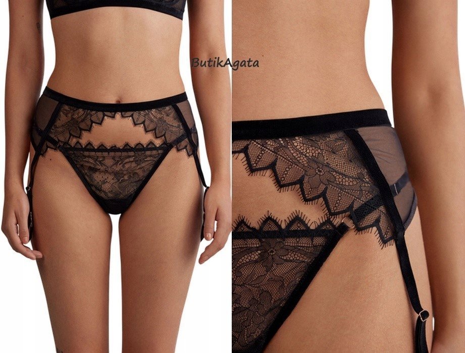 INTIMISSIMI damski pas do pończoch koronka czarny seksowny S/M/L 36/38/40