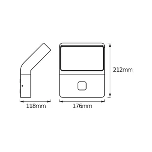 OSRAM Lampa zewnętrzna z czujnikiem ruchu ENDURA STYLE WIDE, aluminiowy / szary / cynkowy, aluminium, nowoczesny - Lampy ogrodowe - miniaturka - grafika 1