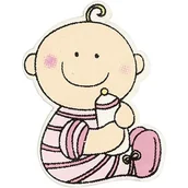 Scrapbooking - Bobasy z butelką 10 szt - różowy - miniaturka - grafika 1