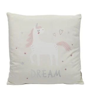 Poduszka dekoracyjna z jednorożcem, 40 x 40 cm - Kołdry i poduszki dla dzieci - miniaturka - grafika 1