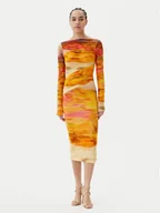 Sukienki - PINKO Sukienka koktajlowa Beggin Abito 104838 A2G1 Kolorowy Slim Fit - miniaturka - grafika 1