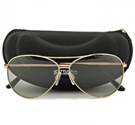 Okulary korekcyjne, oprawki, szkła - Przeciwsłoneczne okulary Fotochromowe Polaryzacja Pilotki E939-2P GOGGLE - miniaturka - grafika 1