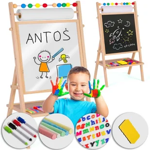Magnetyczna kredowa tablica obrotowa Ricokids - Tablice dla dzieci - miniaturka - grafika 1
